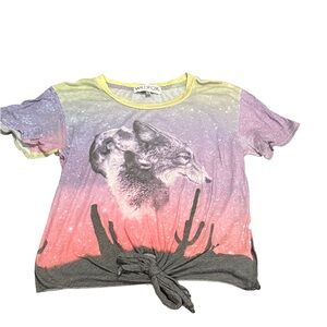 Wildfox Wolf Graphic Tee size small